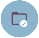 icon folder with checkmark